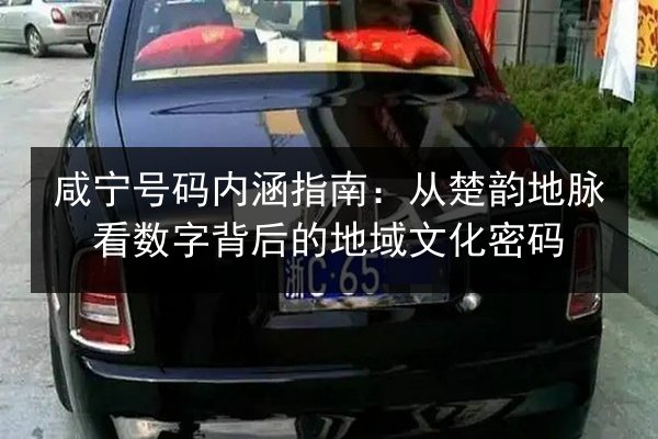 咸宁号码内涵指南：从楚韵地脉看数字背后的地域文化密码