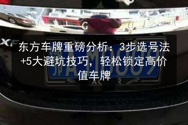 东方车牌重磅分析:3步选号法+5大避坑技巧,轻松锁定高价值车牌 第3张 东方车牌重磅分析:3步选号法+5大避坑技巧,轻松锁定高价值车牌 第3张