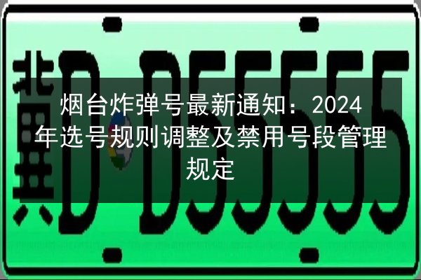 烟台炸弹号最新通知：2024年选号规则调整及禁用号段管理规定 第2张