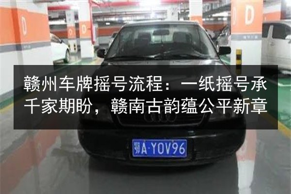 赣州车牌摇号流程：一纸摇号承千家期盼，赣南古韵蕴公平新章
