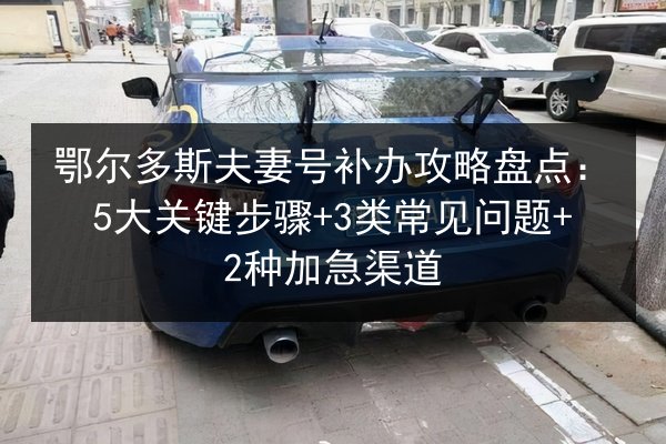 鄂尔多斯夫妻号补办攻略盘点：5大关键步骤+3类常见问题+2种加急渠道