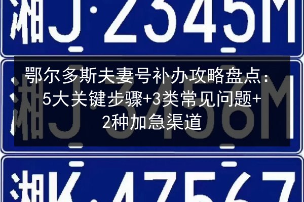鄂尔多斯夫妻号补办攻略盘点：5大关键步骤+3类常见问题+2种加急渠道 第2张