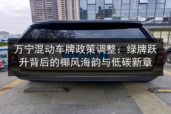 万宁混动车牌政策调整:绿牌跃升背后的椰风海韵与低碳新章 第2张 万宁混动车牌政策调整:绿牌跃升背后的椰风海韵与低碳新章 第2张