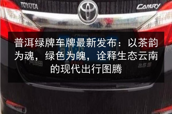 普洱绿牌车牌最新发布:以茶韵为魂,绿色为魄,诠释生态云南的现代出行图腾 第2张 普洱绿牌车牌最新发布:以茶韵为魂,绿色为魄,诠释生态云南的现代出行图腾 第2张
