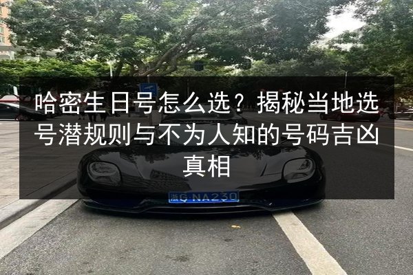 哈密生日号怎么选?揭秘当地选号潜规则与不为人知的号码吉凶真相 第3张 哈密生日号怎么选?揭秘当地选号潜规则与不为人知的号码吉凶真相 第3张