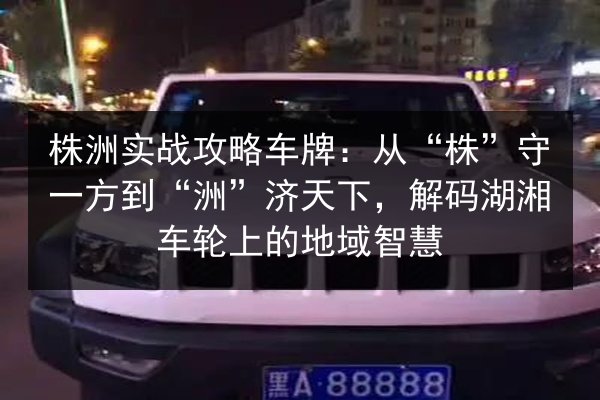 株洲实战攻略车牌:从“株”守一方到“洲”济天下,解码湖湘车轮上的地域智慧 第2张 株洲实战攻略车牌:从“株”守一方到“洲”济天下,解码湖湘车轮上的地域智慧 第2张