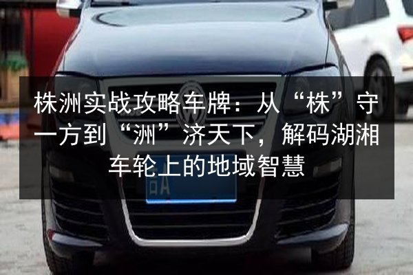 株洲实战攻略车牌:从“株”守一方到“洲”济天下,解码湖湘车轮上的地域智慧 第3张 株洲实战攻略车牌:从“株”守一方到“洲”济天下,解码湖湘车轮上的地域智慧 第3张