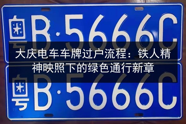 大庆电车车牌过户流程:铁人精神映照下的绿色通行新章 第2张 大庆电车车牌过户流程:铁人精神映照下的绿色通行新章 第2张