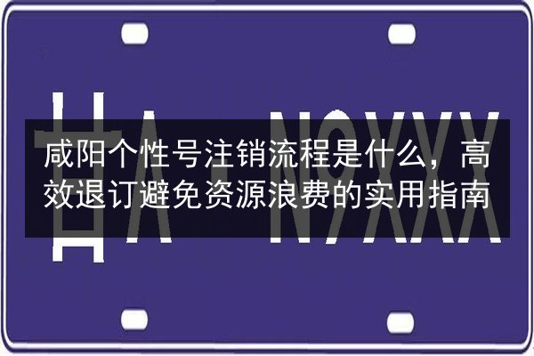 咸阳个性号注销流程是什么,高效退订避免资源浪费的实用指南 第3张 咸阳个性号注销流程是什么,高效退订避免资源浪费的实用指南 第3张