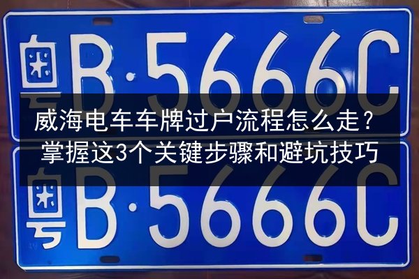 威海电车车牌过户流程怎么走?掌握这3个关键步骤和避坑技巧 第2张 威海电车车牌过户流程怎么走?掌握这3个关键步骤和避坑技巧 第2张