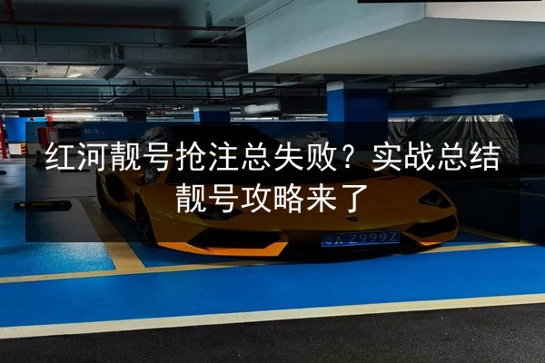 红河靓号抢注总失败？实战总结靓号攻略来了 第2张