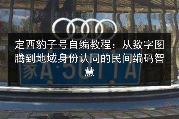 定西豹子号自编教程：从数字图腾到地域身份认同的民间编码智慧 第3张