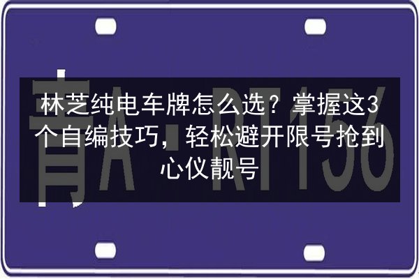 林芝纯电车牌怎么选？掌握这3个自编技巧，轻松避开限号抢到心仪靓号 第3张