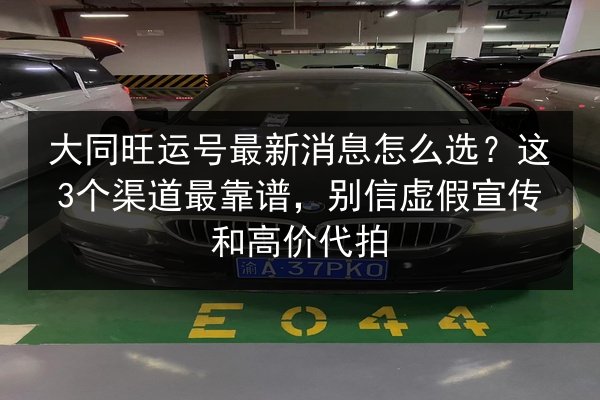 大同旺运号最新消息怎么选?这3个渠道最靠谱,别信虚假宣传和高价代拍 第2张 大同旺运号最新消息怎么选?这3个渠道最靠谱,别信虚假宣传和高价代拍 第2张