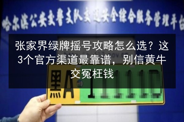 张家界绿牌摇号攻略怎么选?这3个官方渠道最靠谱,别信黄牛交冤枉钱 第3张 张家界绿牌摇号攻略怎么选?这3个官方渠道最靠谱,别信黄牛交冤枉钱 第3张
