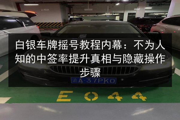 白银车牌摇号教程内幕：不为人知的中签率提升真相与隐藏操作步骤