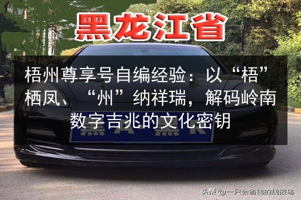 梧州尊享号自编经验：以“梧”栖凤、“州”纳祥瑞，解码岭南数字吉兆的文化密钥 第2张