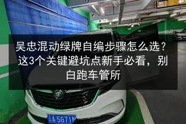 吴忠混动绿牌自编步骤怎么选?这3个关键避坑点新手必看,别白跑车管所 第2张 吴忠混动绿牌自编步骤怎么选?这3个关键避坑点新手必看,别白跑车管所 第2张