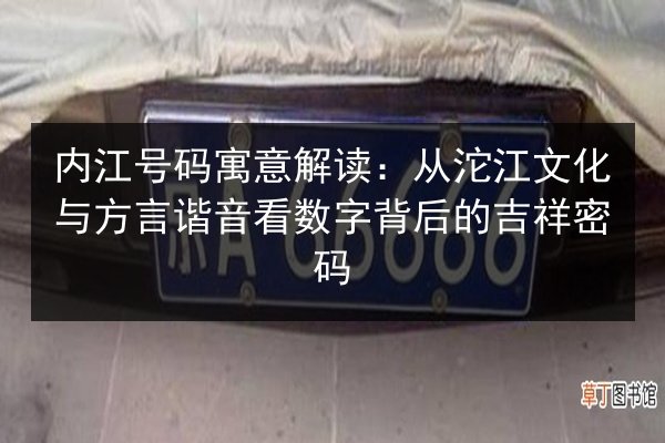 内江号码寓意解读：从沱江文化与方言谐音看数字背后的吉祥密码