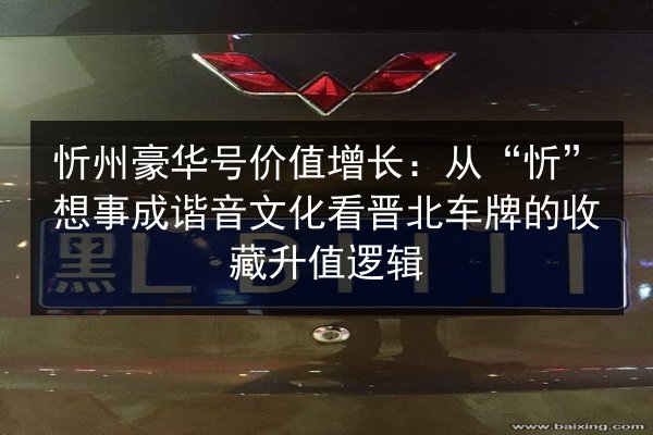 忻州豪华号价值增长：从“忻”想事成谐音文化看晋北车牌的收藏升值逻辑 第3张