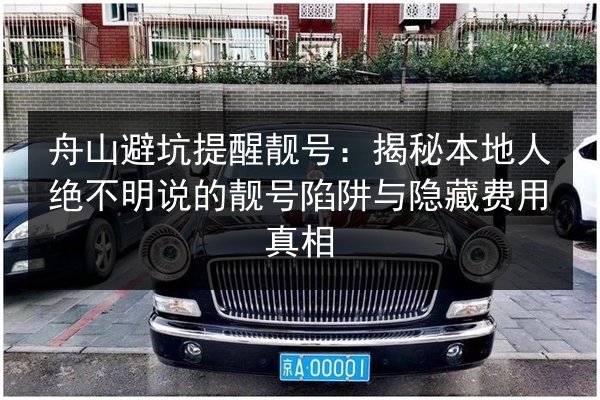 舟山避坑提醒靓号:揭秘本地人绝不明说的靓号陷阱与隐藏费用真相 第3张 舟山避坑提醒靓号:揭秘本地人绝不明说的靓号陷阱与隐藏费用真相 第3张