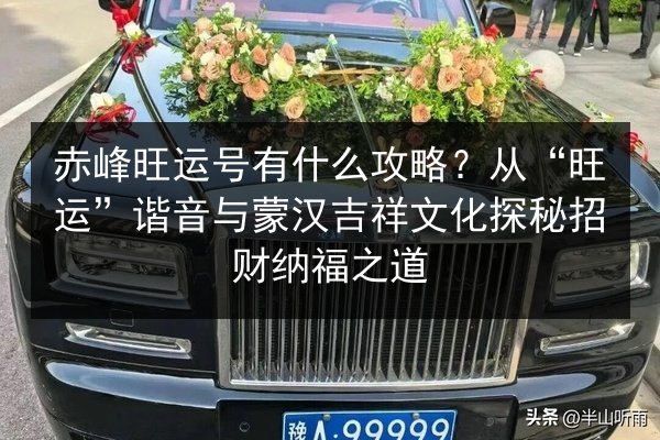 赤峰旺运号有什么攻略?从“旺运”谐音与蒙汉吉祥文化探秘招财纳福之道 第3张 赤峰旺运号有什么攻略?从“旺运”谐音与蒙汉吉祥文化探秘招财纳福之道 第3张