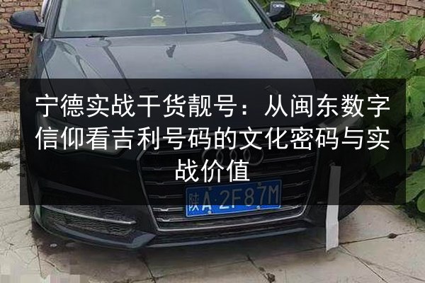 宁德实战干货靓号：从闽东数字信仰看吉利号码的文化密码与实战价值 第3张