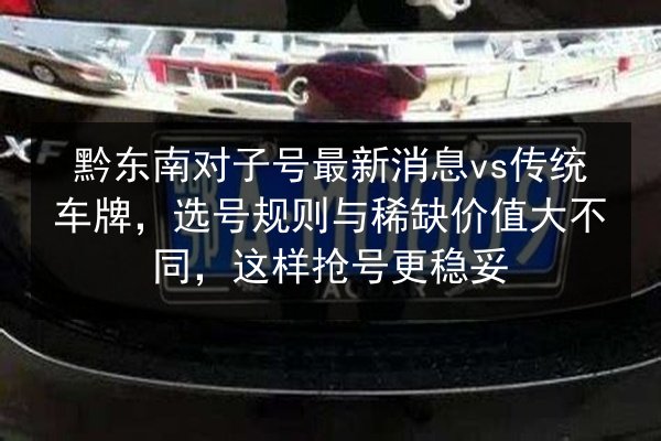 黔东南对子号最新消息vs传统车牌,选号规则与稀缺价值大不同,这样抢号更稳妥 第3张 黔东南对子号最新消息vs传统车牌,选号规则与稀缺价值大不同,这样抢号更稳妥 第3张