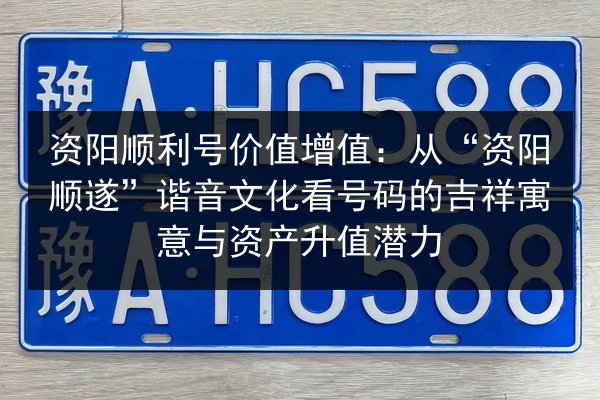 资阳顺利号价值增值:从“资阳顺遂”谐音文化看号码的吉祥寓意与资产升值潜力 第3张 资阳顺利号价值增值:从“资阳顺遂”谐音文化看号码的吉祥寓意与资产升值潜力 第3张