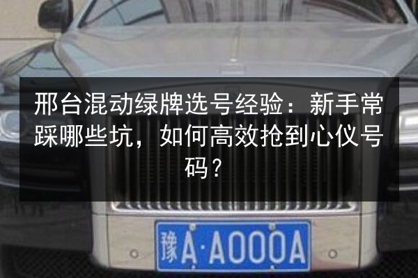 邢台混动绿牌选号经验:新手常踩哪些坑,如何高效抢到心仪号码? 第2张 邢台混动绿牌选号经验:新手常踩哪些坑,如何高效抢到心仪号码? 第2张