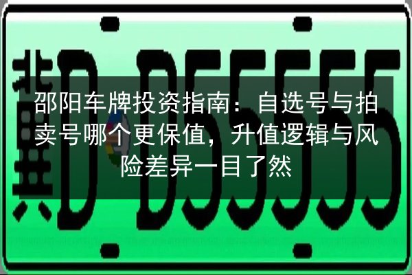 邵阳车牌投资指南：自选号与拍卖号哪个更保值，升值逻辑与风险差异一目了然