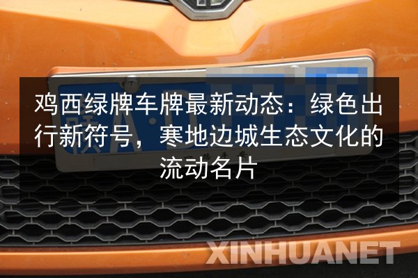 鸡西绿牌车牌最新动态：绿色出行新符号，寒地边城生态文化的流动名片 第3张