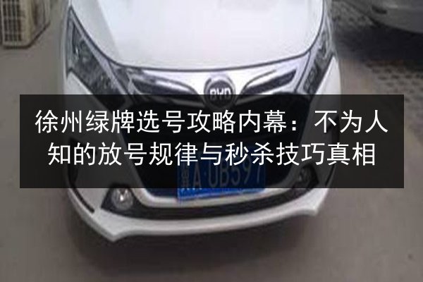 徐州绿牌选号攻略内幕:不为人知的放号规律与秒杀技巧真相 第2张 徐州绿牌选号攻略内幕:不为人知的放号规律与秒杀技巧真相 第2张