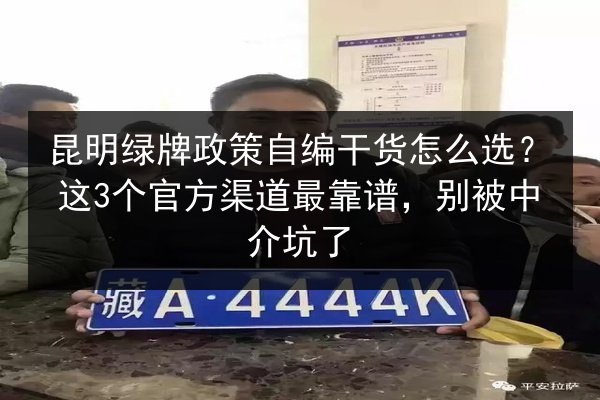 昆明绿牌政策自编干货怎么选？这3个官方渠道最靠谱，别被中介坑了