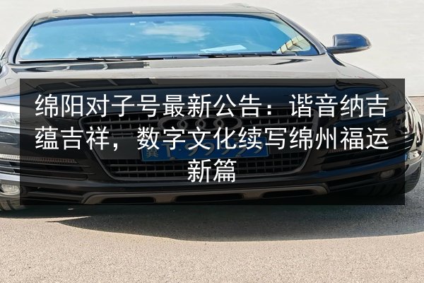 绵阳对子号最新公告：谐音纳吉蕴吉祥，数字文化续写绵州福运新篇 第2张