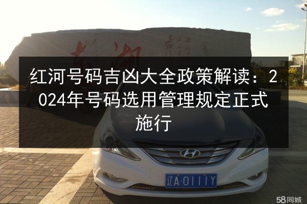 红河号码吉凶大全政策解读:2024年号码选用管理规定正式施行 第3张 红河号码吉凶大全政策解读:2024年号码选用管理规定正式施行 第3张
