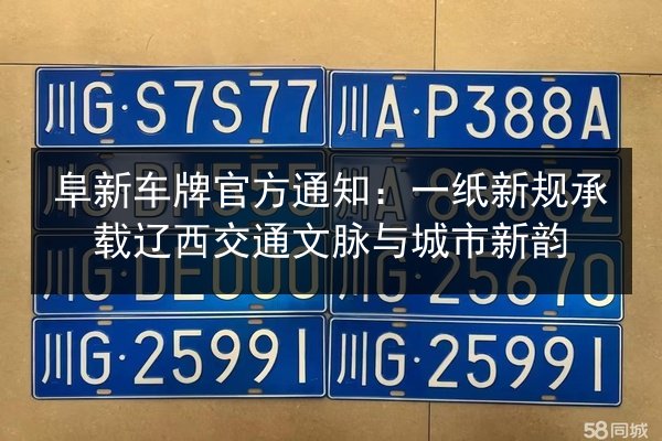 阜新车牌官方通知:一纸新规承载辽西交通文脉与城市新韵 第3张 阜新车牌官方通知:一纸新规承载辽西交通文脉与城市新韵 第3张