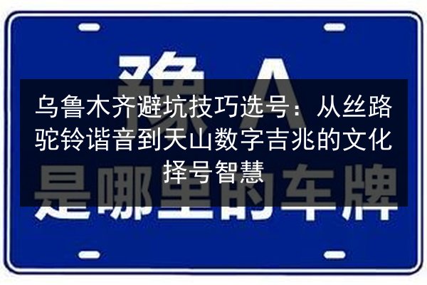 乌鲁木齐避坑技巧选号:从丝路驼铃谐音到天山数字吉兆的文化择号智慧 第2张 乌鲁木齐避坑技巧选号:从丝路驼铃谐音到天山数字吉兆的文化择号智慧 第2张
