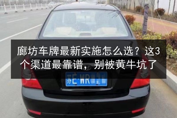 廊坊车牌最新实施怎么选？这3个渠道最靠谱，别被黄牛坑了 第3张