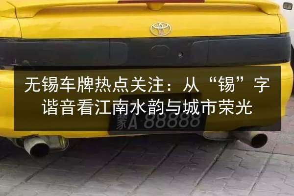 无锡车牌热点关注：从“锡”字谐音看江南水韵与城市荣光 第2张