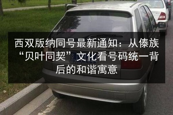 西双版纳同号最新通知:从傣族“贝叶同契”文化看号码统一背后的和谐寓意 第1张 西双版纳同号最新通知:从傣族“贝叶同契”文化看号码统一背后的和谐寓意 第1张