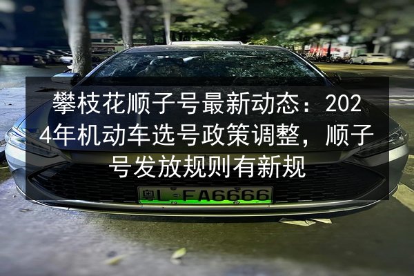 攀枝花顺子号最新动态:2024年机动车选号政策调整,顺子号发放规则有新规 第2张 攀枝花顺子号最新动态:2024年机动车选号政策调整,顺子号发放规则有新规 第2张