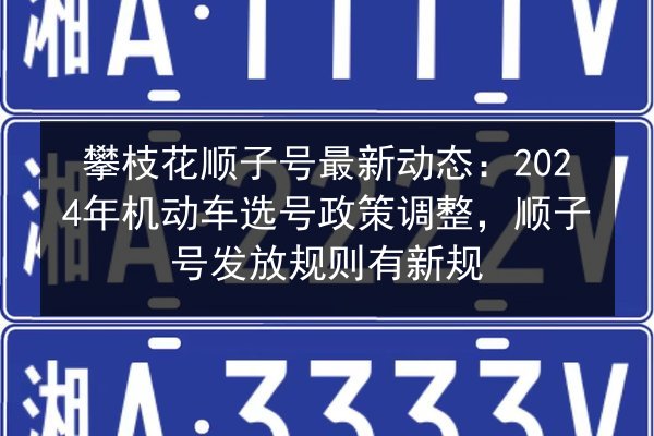 攀枝花顺子号最新动态:2024年机动车选号政策调整,顺子号发放规则有新规 第3张 攀枝花顺子号最新动态:2024年机动车选号政策调整,顺子号发放规则有新规 第3张