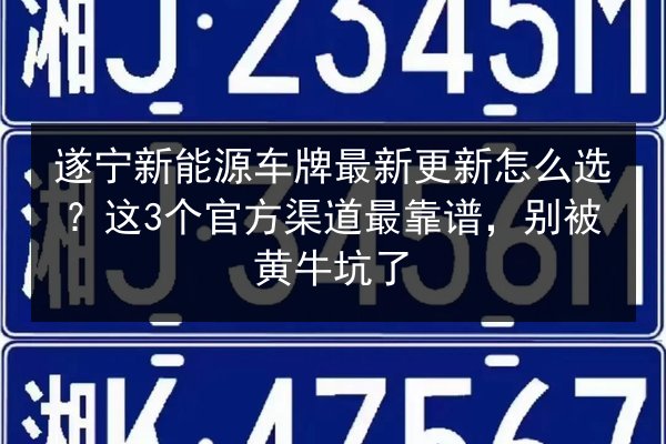遂宁新能源车牌最新更新怎么选？这3个官方渠道最靠谱，别被黄牛坑了