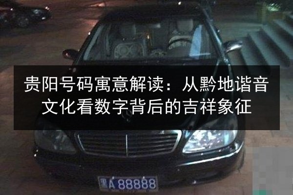 贵阳号码寓意解读：从黔地谐音文化看数字背后的吉祥象征 第3张