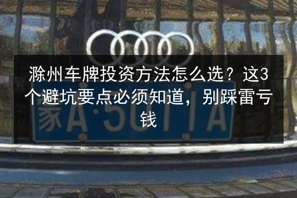 滁州车牌投资方法怎么选?这3个避坑要点必须知道,别踩雷亏钱 第3张 滁州车牌投资方法怎么选?这3个避坑要点必须知道,别踩雷亏钱 第3张