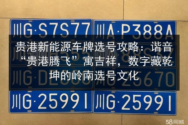 贵港新能源车牌选号攻略：谐音“贵港腾飞”寓吉祥，数字藏乾坤的岭南选号文化