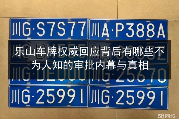 乐山车牌权威回应背后有哪些不为人知的审批内幕与真相