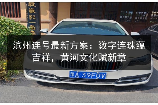 滨州连号最新方案：数字连珠蕴吉祥，黄河文化赋新章