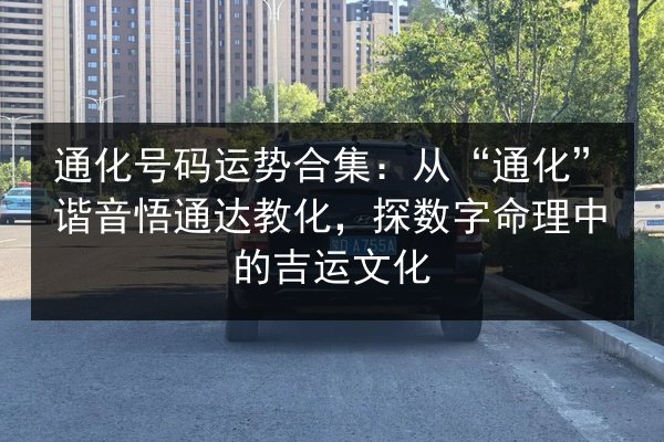 通化号码运势合集:从“通化”谐音悟通达教化,探数字命理中的吉运文化 第2张 通化号码运势合集:从“通化”谐音悟通达教化,探数字命理中的吉运文化 第2张